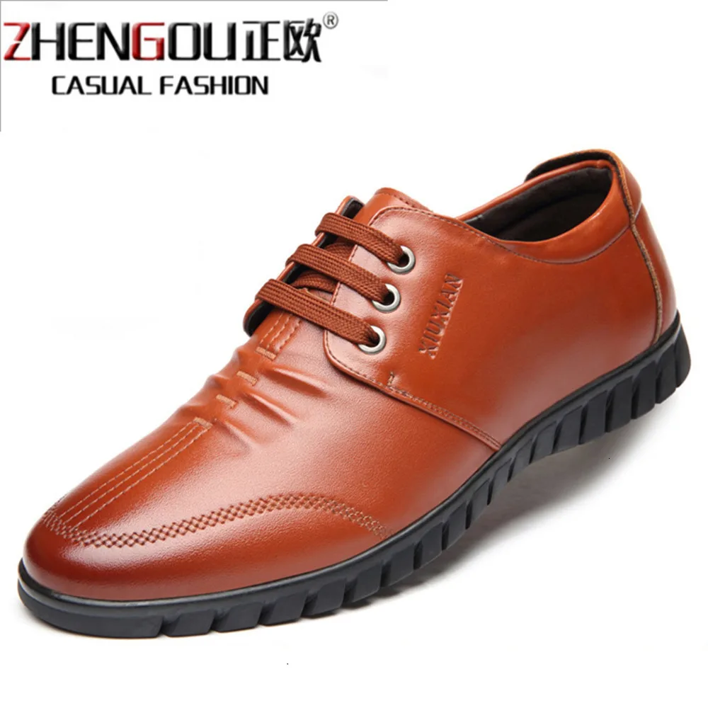 Дешевая Повседневная дизайнерская мужская кожаная обувь на плоской подошве