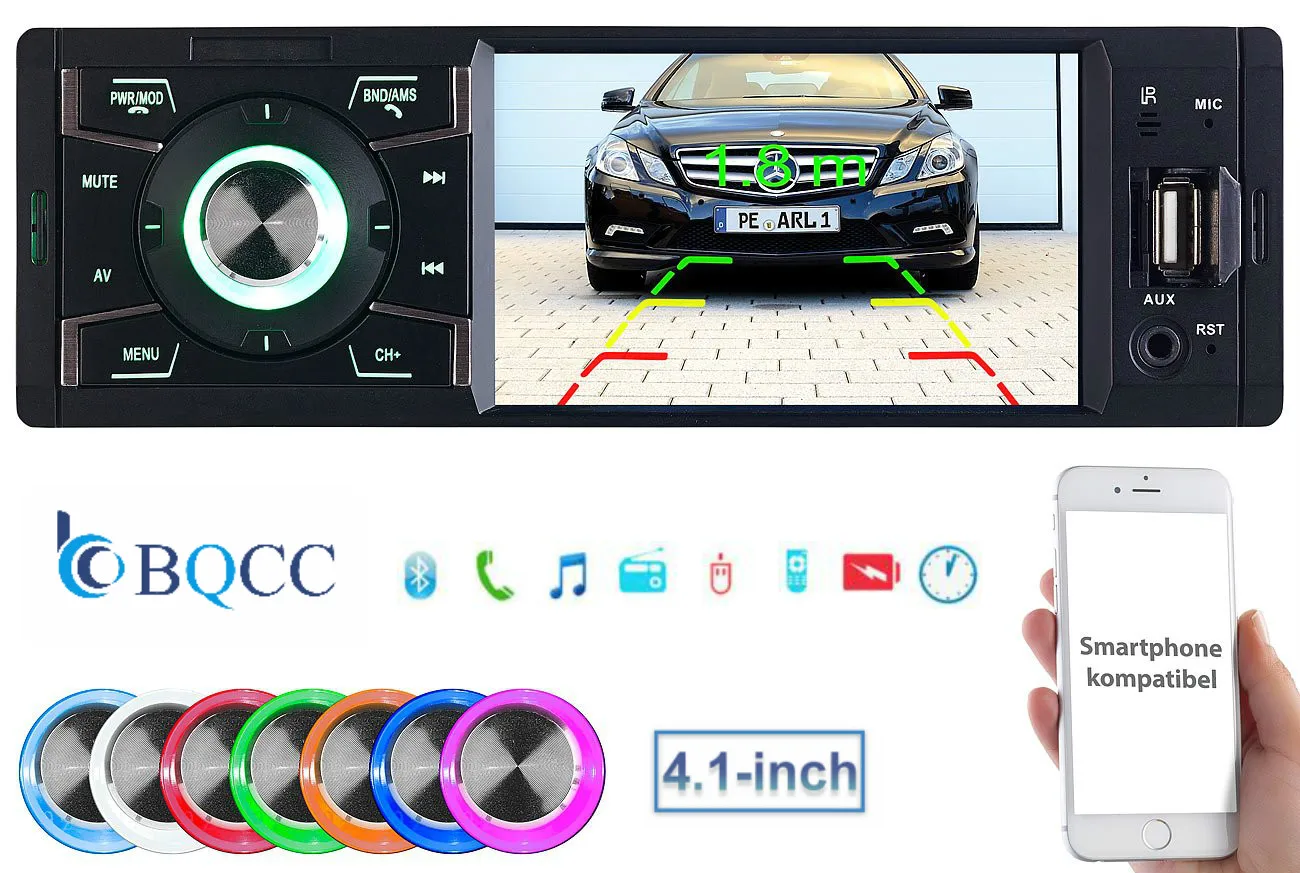 Creasono Автомагнитола: MP3-Autoradio mit TFT-Farbdisplay Bluetooth freispecher 4X45 Вт (1 DIN радио) | Автомобили и