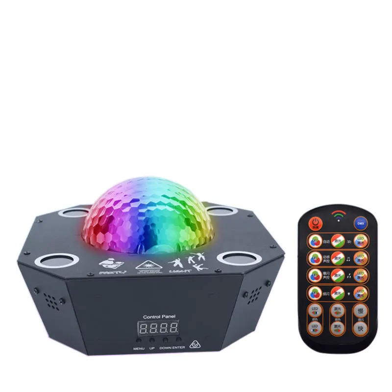 Светодиодный сцсветильник свет 4 в 1 лазерный стробоскосветильник Хрустальный