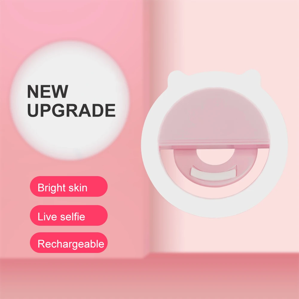 

Led Selfie Ring Light Round Lamp Novelty Makeup Night Lights Neon Lightings Clip-On for Iphone,Samsung,Huawei,Xiaomi Smart Phone