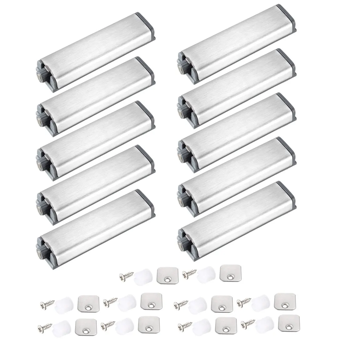 

uxcell Magnetic Touch Catch Latch for Cabinet Door Cupboard Silver Tone 10Sets