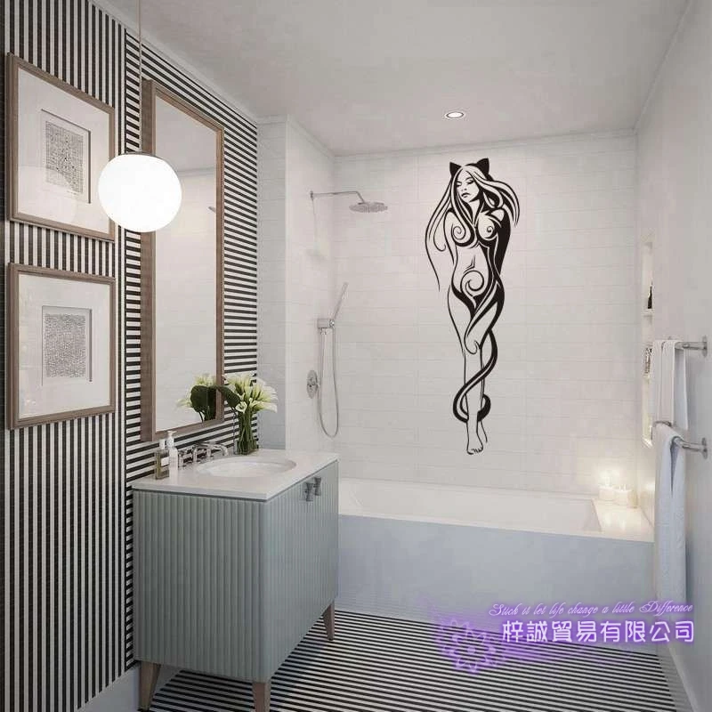 

Naked Body Wall Sticker Bathroom Room Home Decoration Posters Vinyl Sticker Sexy Girl Wall Decal