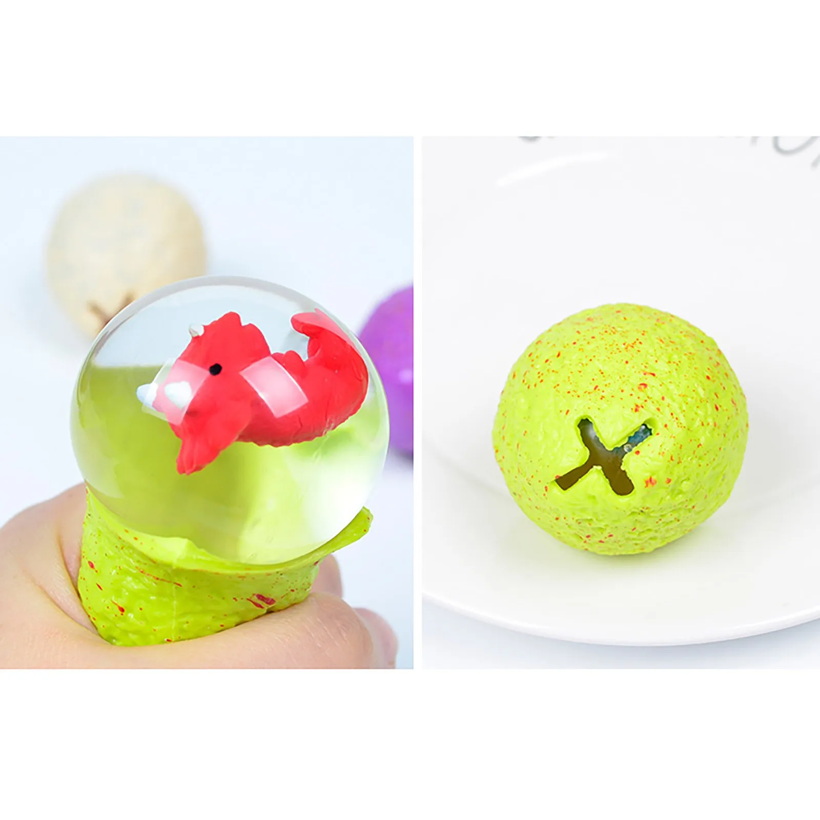 

Fidget Toys Dinosaur Eg g Rubber Toys Stress Relief Dino E ggs Dinosaur Toy 12PC Boy girl children toy gift Gags Practical Jokes