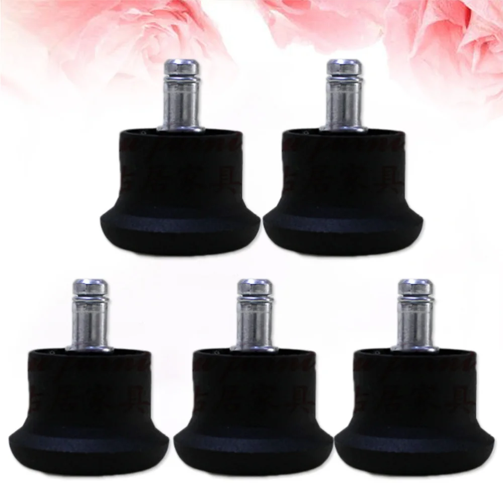 

5pcs Chairs Glide Castors Glides Replacement Furniture Floor Gliders for Office Home(Black)