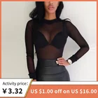 2022 сексуальные женские блузки, прозрачная сетчатая прозрачная блузка с воротником-стойкой и длинным рукавом, женские топы, тройники