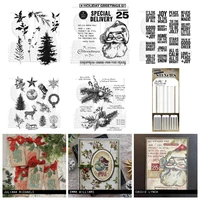 christmas tree santa claus metal cutting dies and stamps diy scrapbooking card stencil paper cards handmade album stamps sheets