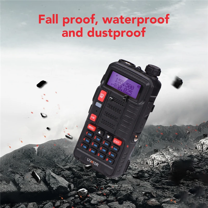 2 шт Baofeng UV 10R Профессиональный иди и болтай Walkie Talkie S Высокое Мощность 10 Вт Dual Band
