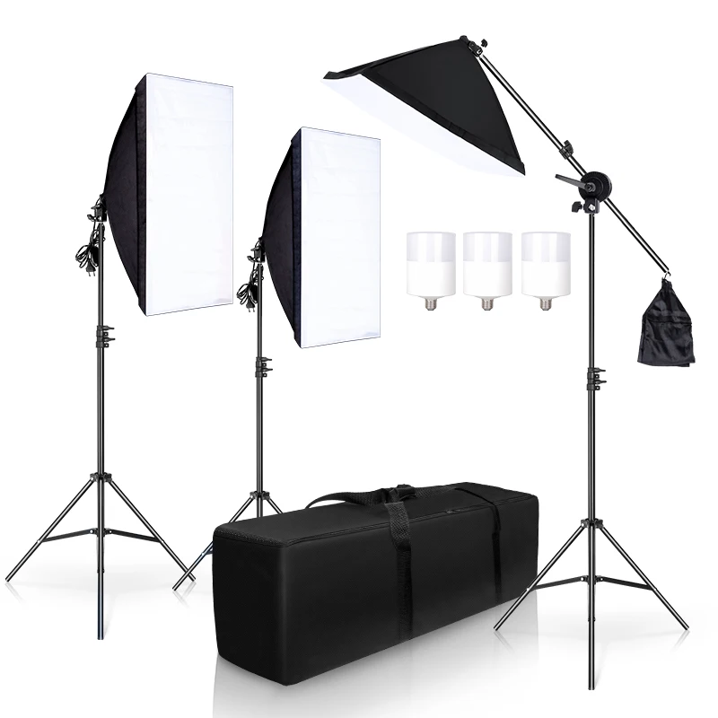 

Photography Studio Softbox Lighting Kit Arm for Video YouTube Continuous Lighting Professional Lighting Set Photo Studio