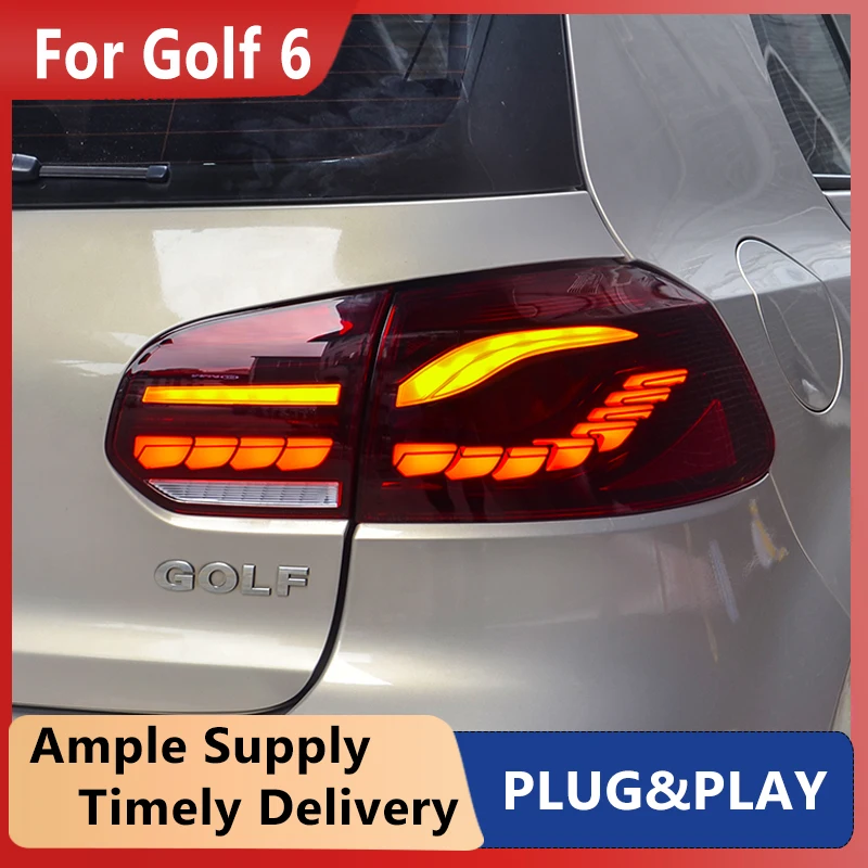 

Автомобильный Стайлинг для VW Golf 6 задние фонари 2009-2012 Golf6 R20 светодиодные задние фонари GTS DRL динамический сигнал тормоз задние автомобильные ...