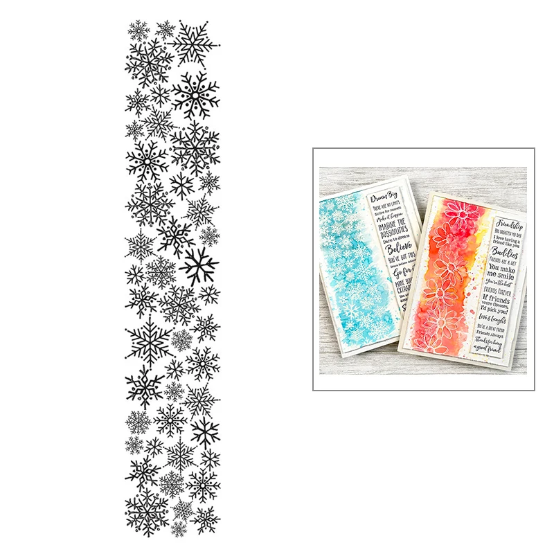 

Новинка 2021, прозрачные штампы с рождественским узором в виде снежинок для рукоделия, Изготовления Бумажных поздравительных открыток, скрап...