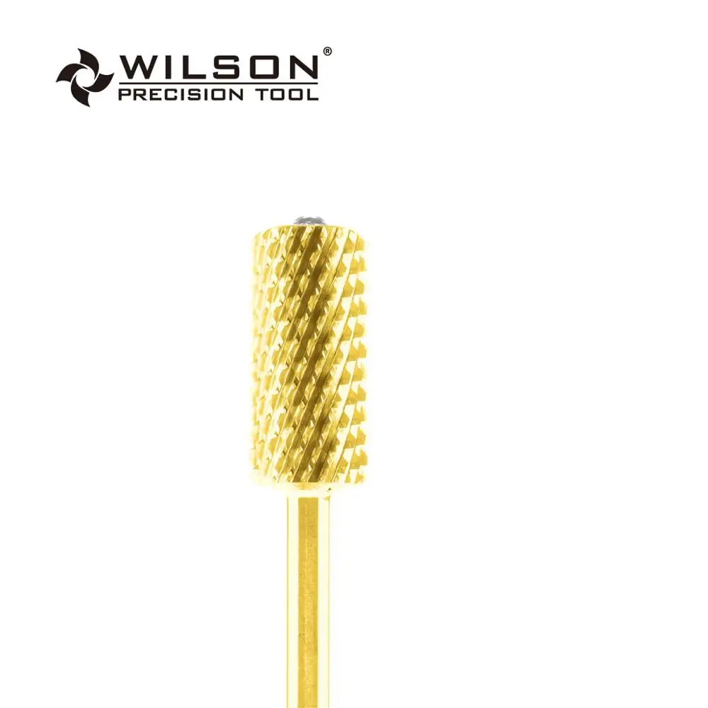 

2pcs Crystal Large Barrel Bit[Corner Radius] - XCoarse (XC-1140414) - Gold - WILSON Carbide Nail Drill Bit