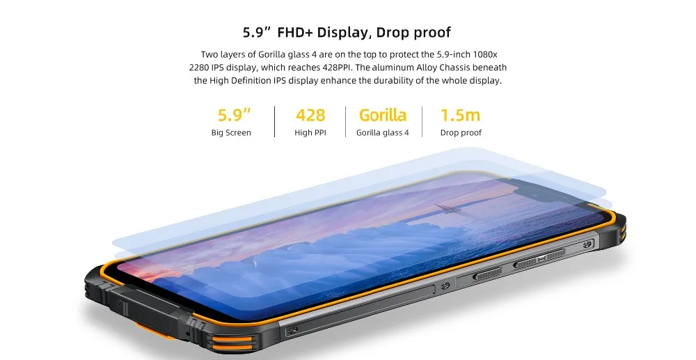 DOOGEE S68 Pro IP68 водонепроницаемый прочный телефон 6 ГБ+ 128 Гб FHD+ смартфон 21MP AI Triple 6300 мАч камера мобильный телефон NFC