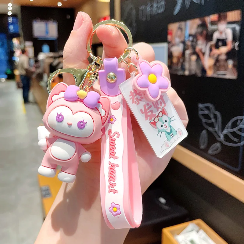 

Creative Cartoon Keychain Epoxy Crane Machine Three-dimensional Net Red Cute Doll School Bag Pendant