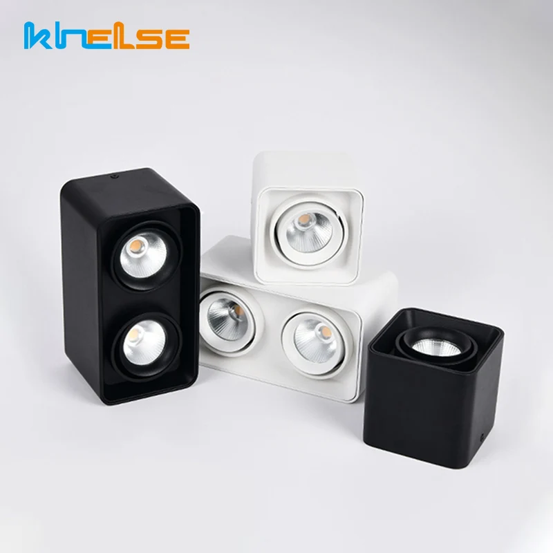 Квадратный белый/черный Светодиодный Светильник направленного света настенный