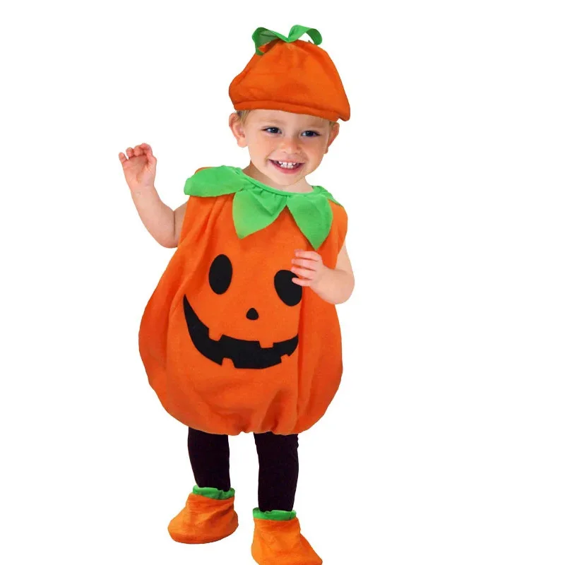 

Halloween dress up kids pumpkin costume cute baby
