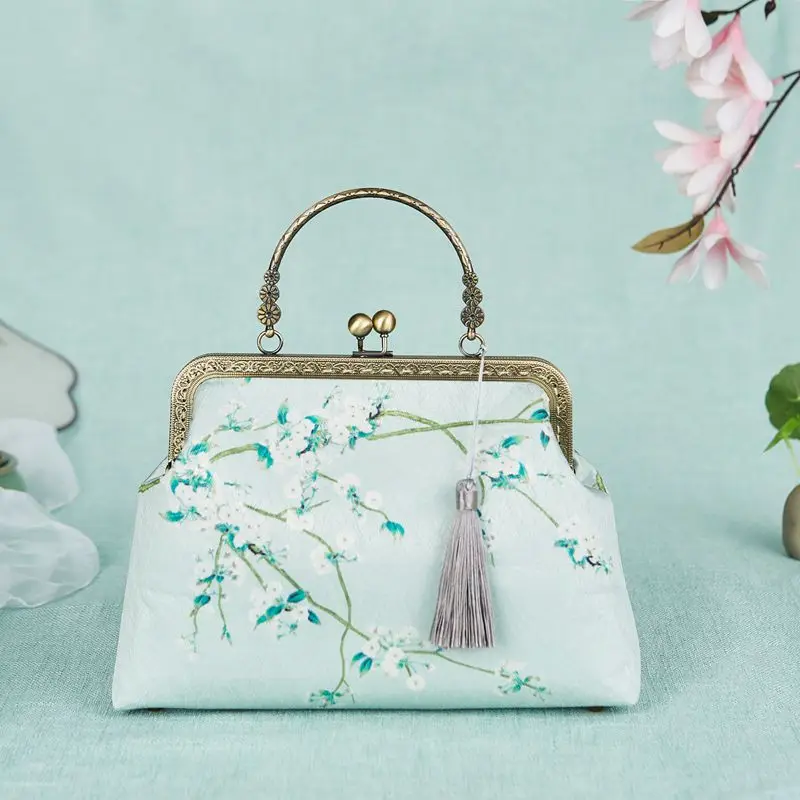 

Вечерняя сумка ручной работы в китайском стиле, маленькие сумки из ракушек, женская сумка через плечо с цепочкой и кисточкой, новые женские ...