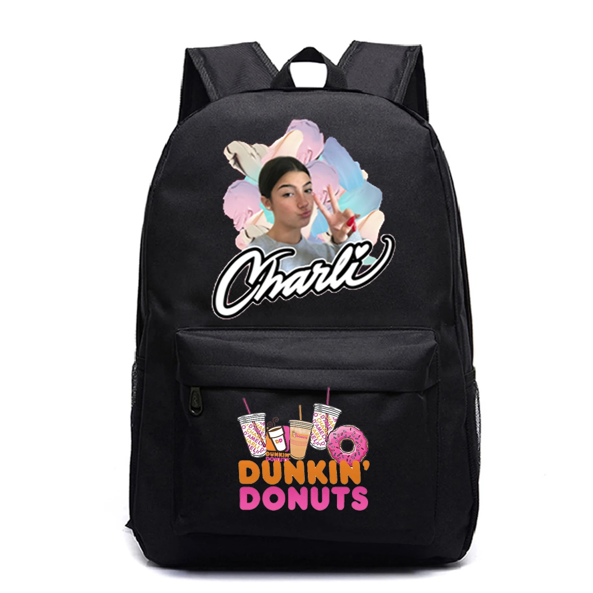 

Charli Damelio Backpack for Girls Teens Mochila Women Laptop Travel Rucksack Students Cartoon School Bags Kids Kawaii Knapsacks