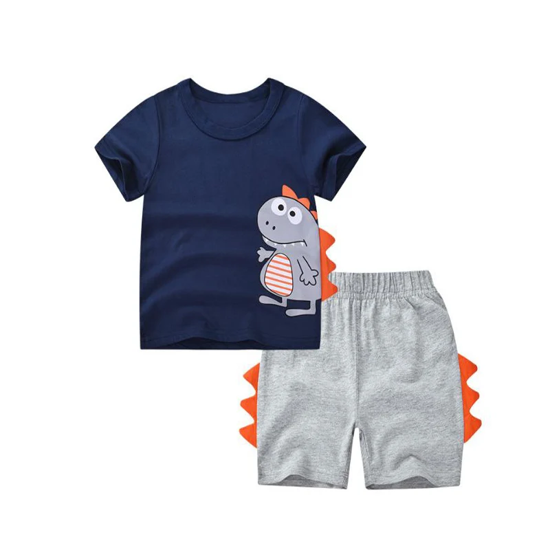 2 шт. хлопковая футболка и шорты для мальчиков девочек|Комплекты одежды девочек| |