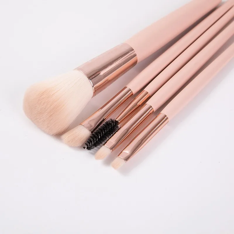 9 шт./лот набор кистей для макияжа розовая основа косметика тени век щетка ресниц