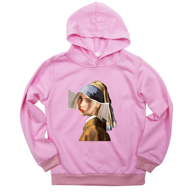 Hoodies 3 Новинка года; детские толстовки с капюшоном и принтом Billie Eilish для малышей; повседневные осенние толстовки для мальчиков и девочек; спортивная одежда с капюшоном для детей-подростков; Одежда для младенцев - Цвет: Hoodies 3