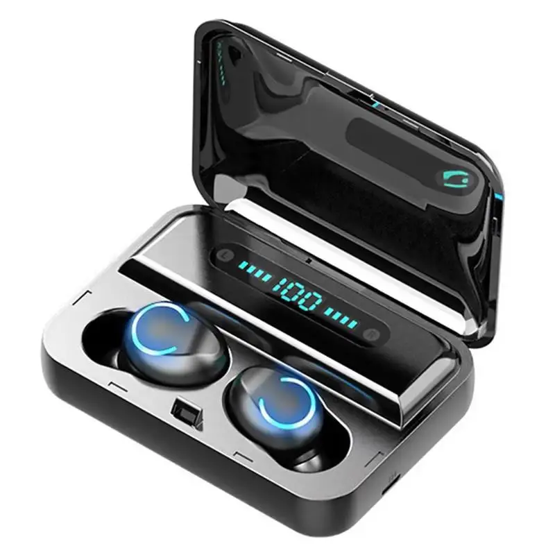 F9-8 Bluetooth 5.0 TWS Earphone Digital Display Headsets Touch Button LED Wireless Earphones True Earbuds Stereo Headphones | Электроника