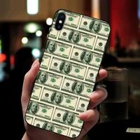 no money no funny phone shell case for iphone 11 pro xs max xr 12 mini x 6s 6 8 7 plus se 2020 dollars cash pattern soft cover