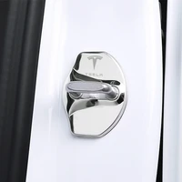 car styling car door lock cover auto emblems case for tesla model 3 model x y style roadster accessories