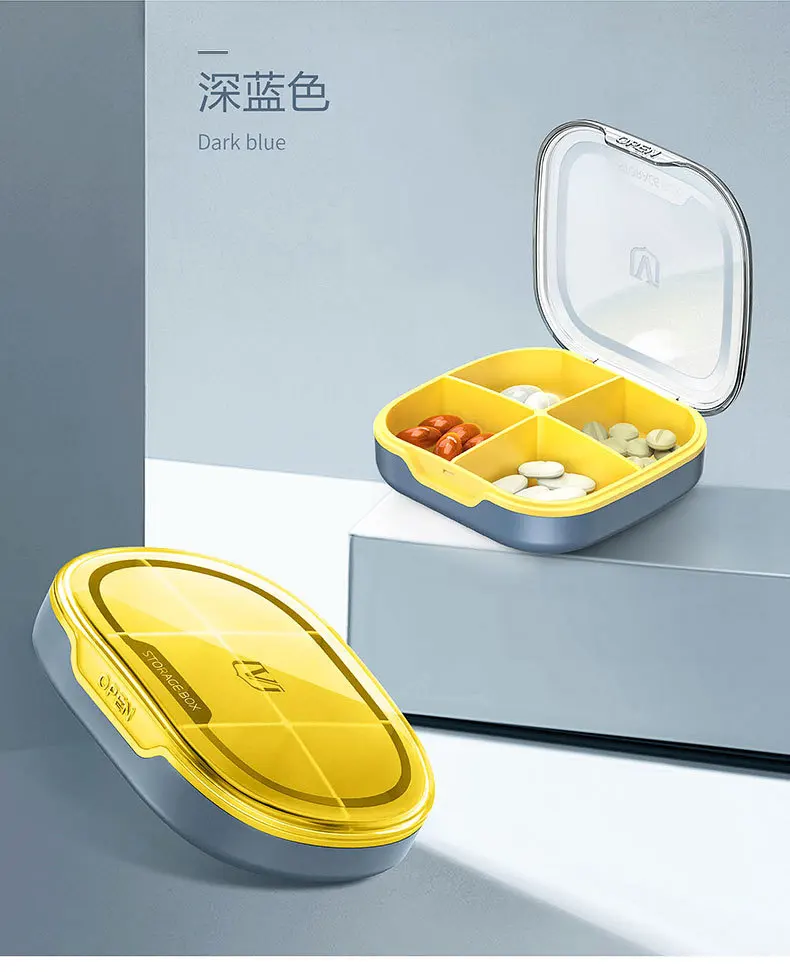 

New high quality drug separation box, cheap medicine box, portable box, 4 / 6-cell large capacity medicine box