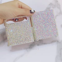 for samsung galaxy z flip 5g 4g z fold 2 3 w21 fashion diy full bling ab crystal diamond case cover luxury shiny handmade case