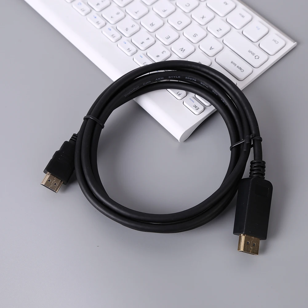 

Power Cable Motherboard Graphics Card Data 4K DP DisplayPort Male to HDMI-Compatible Male Cable for PC Monitor Projector