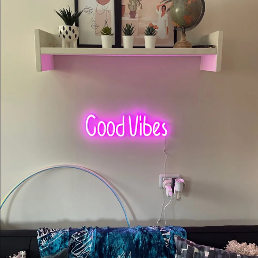 Неоновые высветильник Ки GoodVibes для декора лампа спальни пива бара паба отеля