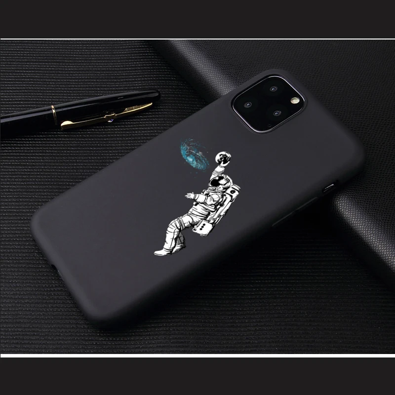 Чехол для телефона с изображением космонавта Луны, космонавта для iphone 7, 8, X, чехол для iphone 6, 7 plus, XR, XS, 11Pro, Max, планета, звезда, матовый мягкий чехол - Цвет: 06