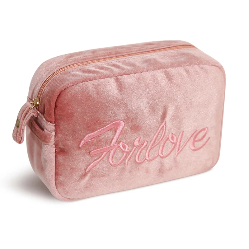 M розовые женские бархатные сумки для хранения косметических помад таможенные