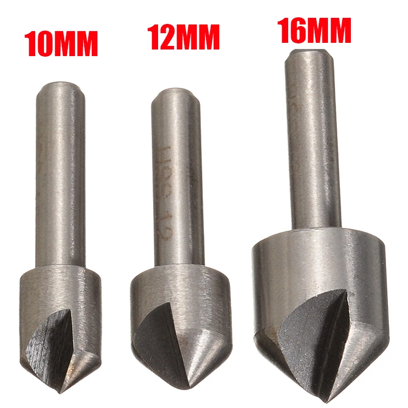 3 шт. HSS зенковки сверло Набор 90 градусов для снятия фасок заканчивающаяся