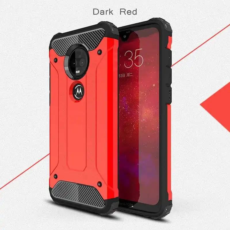 Mokoemi железная Броня ударопрочная для Motorola Moto G7 G6 G5s G5 Play чехол для Motorola Moto G7 G6 G5s G5 Plus чехол для телефона - Цвет: Red