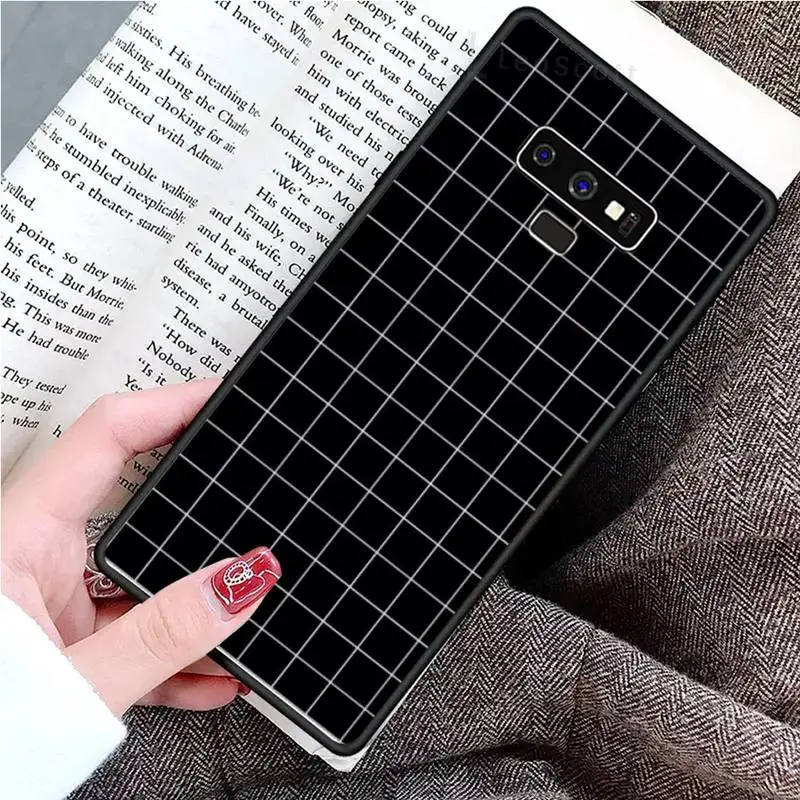 

Cartoon Grid Phone Cases For Samsung Galaxy S8 S9 S10 Plus S10E Note 3 4 5 6 7 8 9 10 Pro Lite cover
