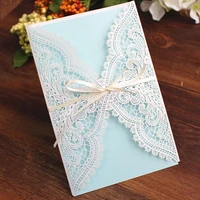 50 pieceslot lace flower muslim wedding invitation card customize print white gold birthday bridal shower invitations ic141