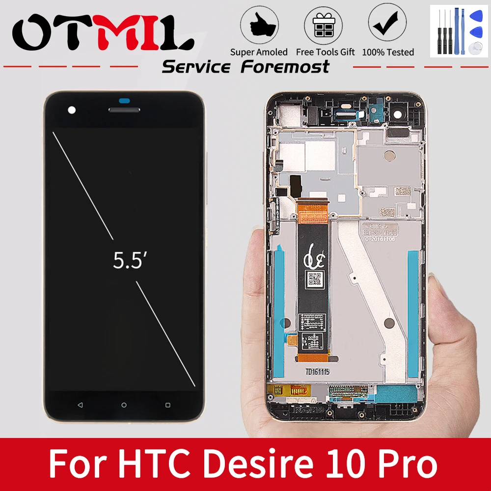 ЖК дисплей OTMIL 5 дюйма для HTC Desire 10 Pro сенсорный экран D10W с рамкой и дигитайзером в