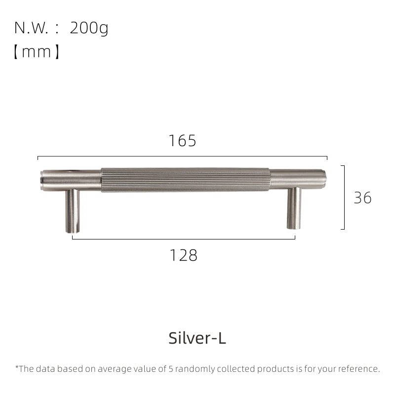 

Латунные ручки Dooroom, матовый никель, серебро