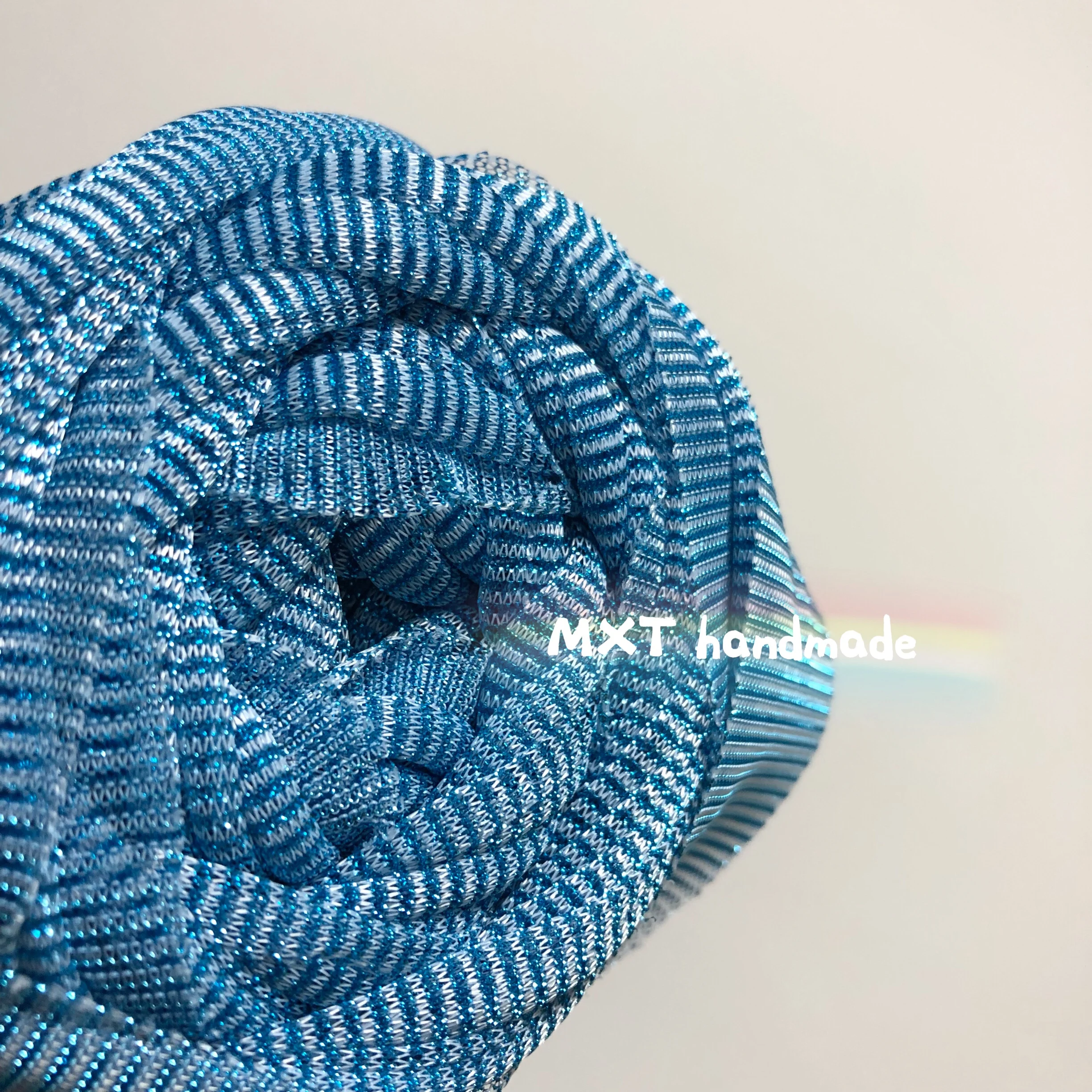 Металлическая футболка полые сетчатые блестящие пряжи для рукоделия вязание