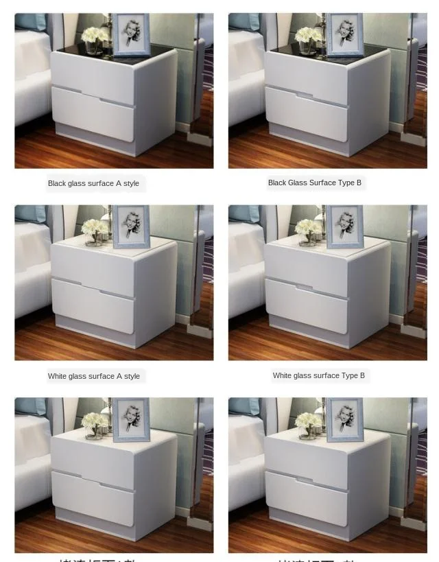 Скандинавский простой прикроватный шкаф для хранения со стеклом современный