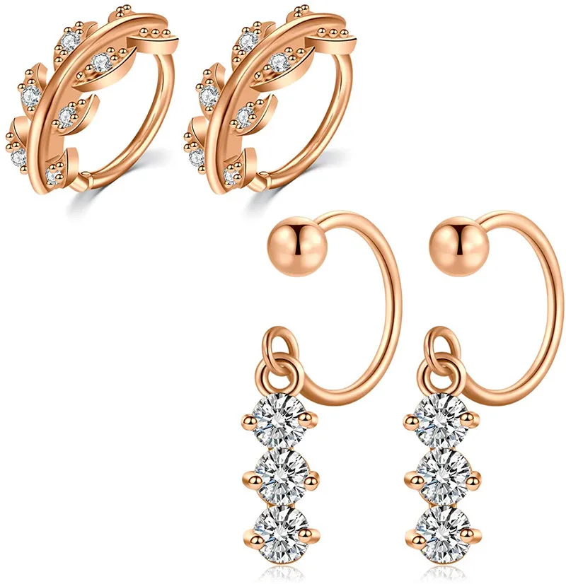 JFORYOU 18 калибр спиральный для хряща серьги на Козелок Hoope хирургические стальные