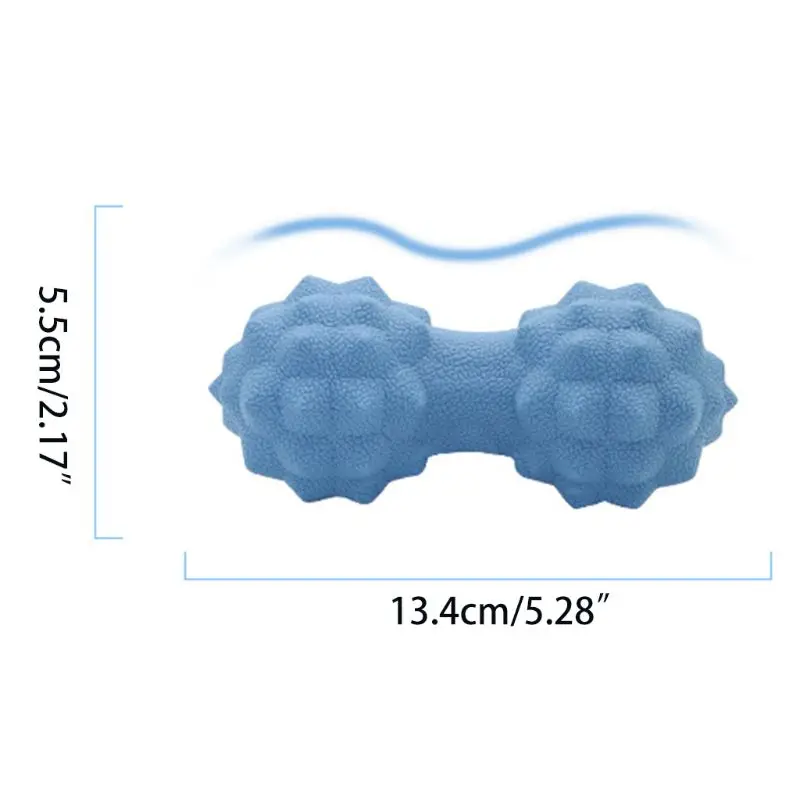 

Peanut Shape Silicone Spiked Massage Ball Deep Tissue Muscle Relax for Feet Back Therapy Trigger Point Fitness Roller