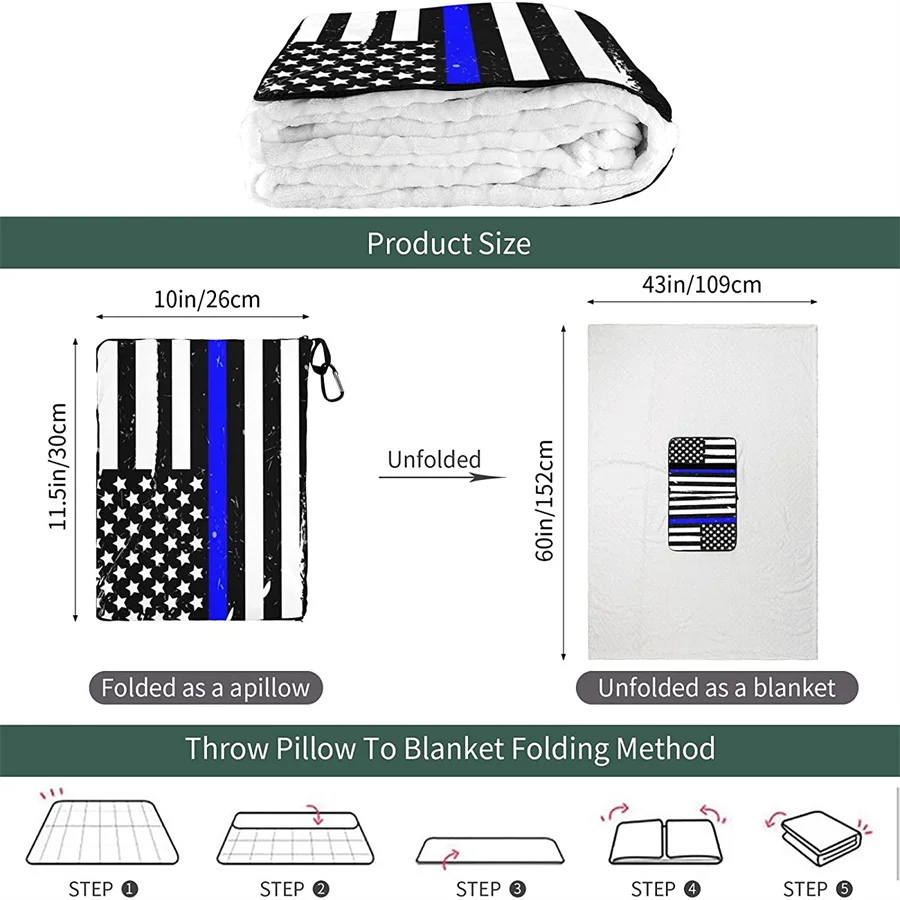 Preço Azul E Branco Bandeira Americana Viagem Travesseiro Cobertor Dois-em-um Mochila Cinta E Compacto Avião Saco Cintura Suporte 60x43 Polegadas