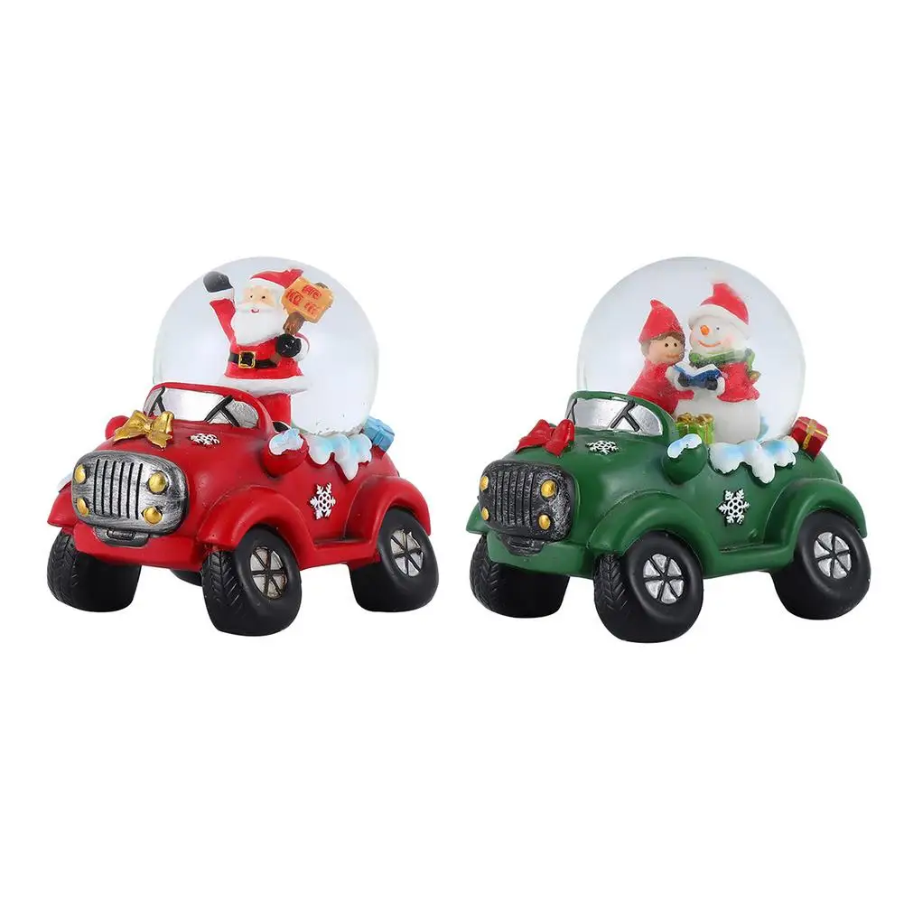 

Christmas Crystal Ball With LED Lights Resin Santa Claus Music Box Snow Globe Christmas Gift Christmas Decoration For Home 2022