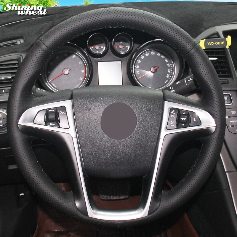 

Black Leather Car Steering Wheel Cover for Buick Lacrosse 2009-2012 Chevrolet Equinox 2010-2016