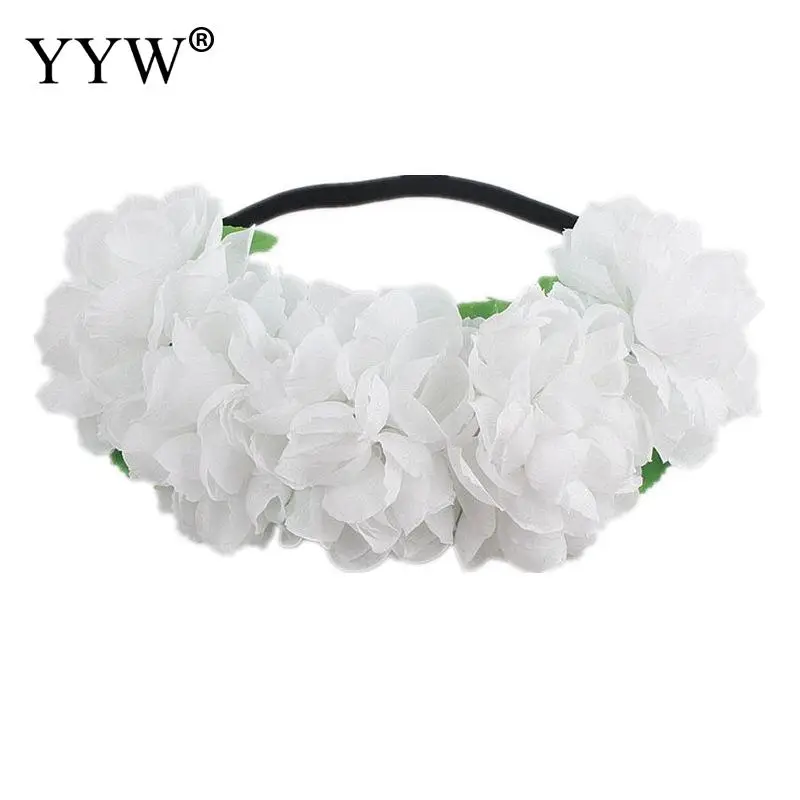 Женский цветочный обруч для волос Свадебный венок с искусственными цветами
