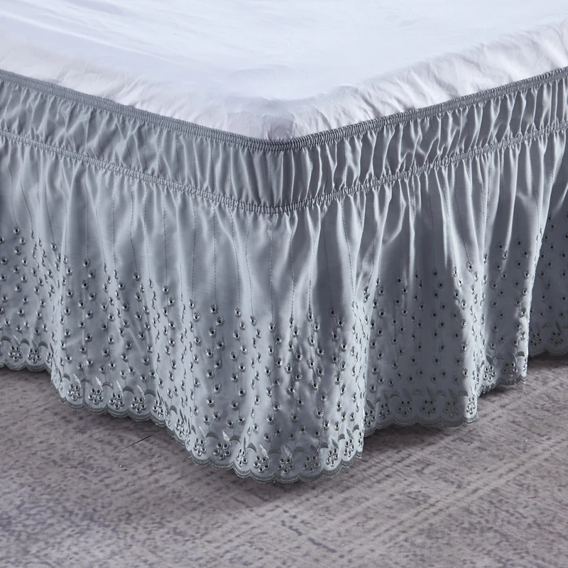 Серый/красный/синий/Золотой вышитый без поверхности кровати эластичная лента