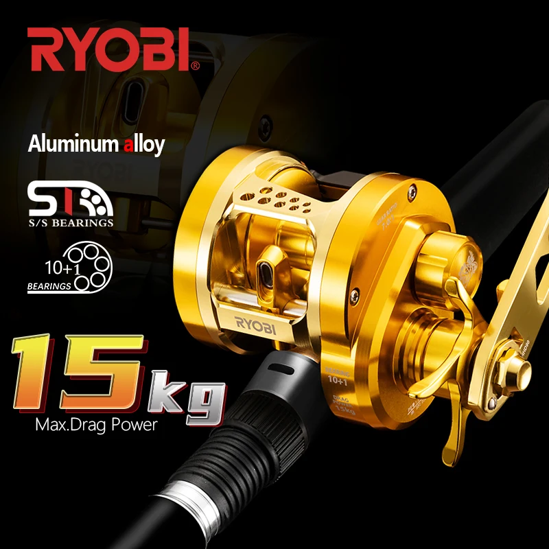 Рыболовная катушка RYOBI VARIUS GR30L металл 11 шарикоподшипников 15 кг|Рыболовные