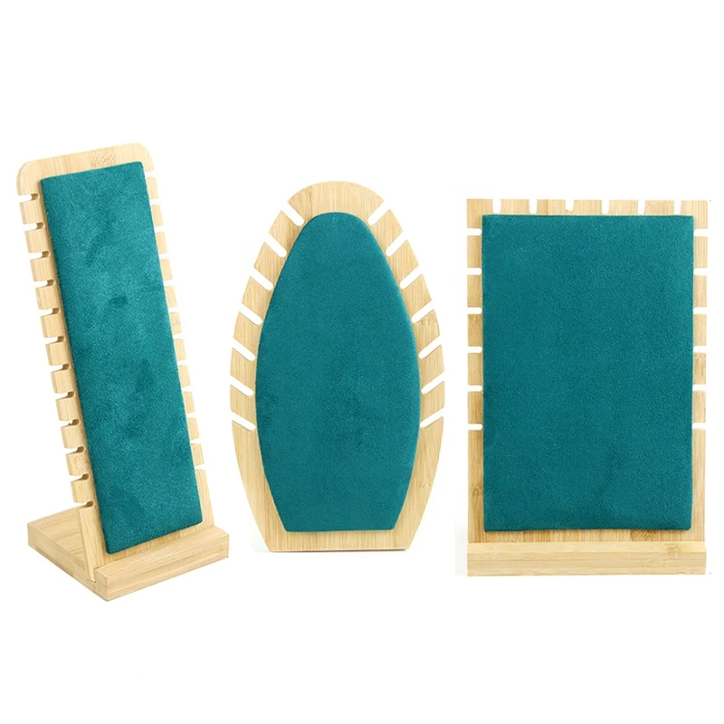 

Jewelry Shelf Display Stand Creative Solid Bamboo Wood Necklace Pendant Portrait Neck Model Display Shelf Jewelry